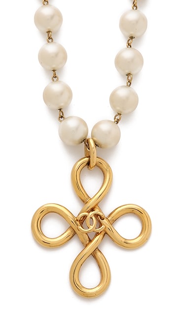 WGACA Vintage 复古 Chanel 十字架坠饰项链