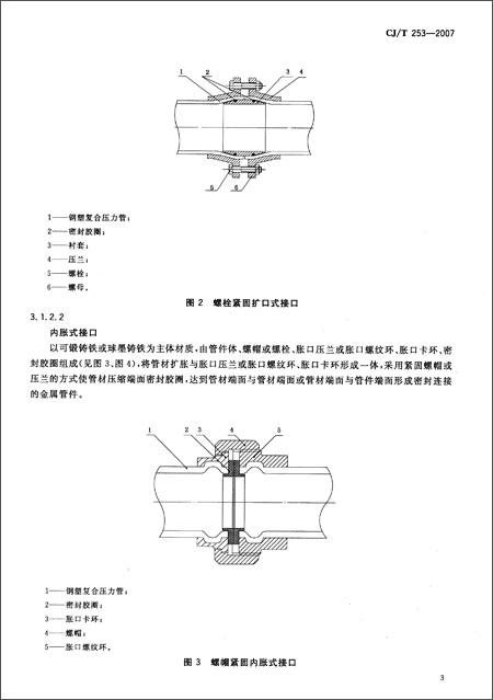 《钢塑复合压力管用管件(CJ\/T 253-2007)》 中