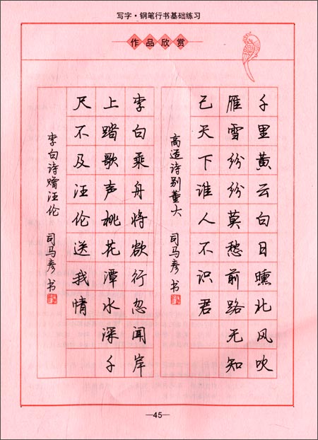 司马彦字帖:钢笔行书基础练习(写字全新防伪版