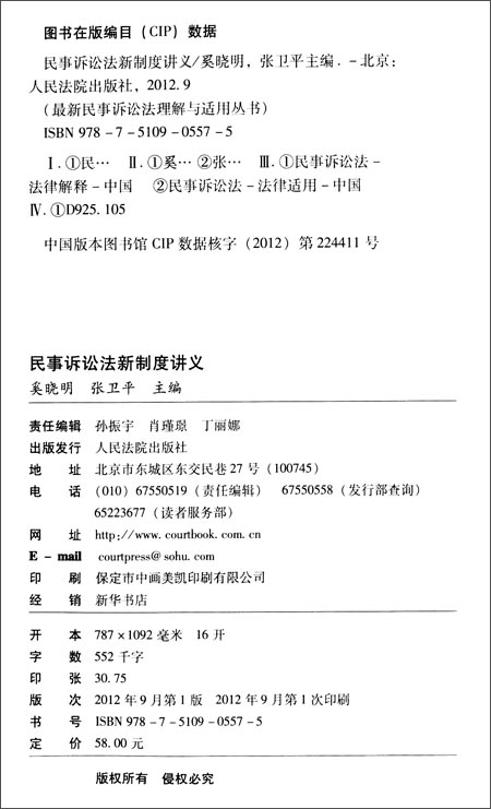 最新民事诉讼法理解与适用丛书:民事诉讼法新