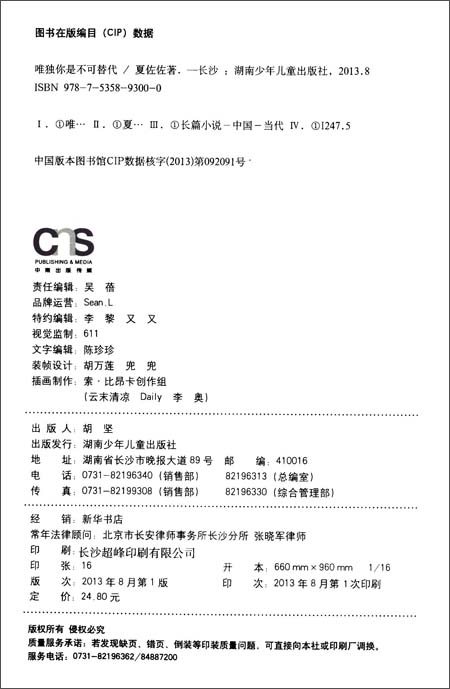 唯独你是不可替代\/夏佐佐-图书-亚马逊中国