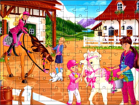 <em>芭比</em>公主电影大拼图:<em>芭比姐妹</em>与小马(附公主小