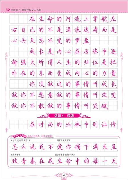 书写天下系列:高中生作文闪光句\/书写天下工作