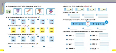 《小学超易自然拼读入门:活动手册1(附CD光盘