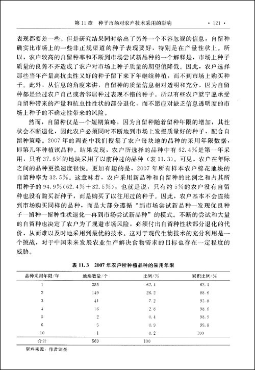 转基因生物技术的经济影响--中国Bt抗虫棉10年