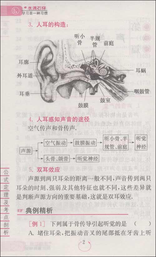 水滴石穿初中物理公式定理及考点剖析(新课标