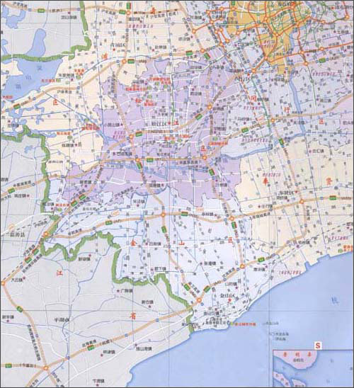 上海市区交通地图(2011版)\/上海市测绘院-图书