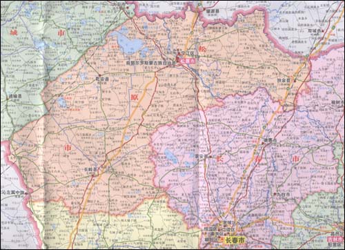 中华人民共和国分省系列地图:吉林省地图(1:94