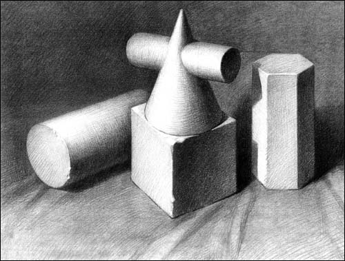 造型基础系列:素描几何形体组合\/陶波