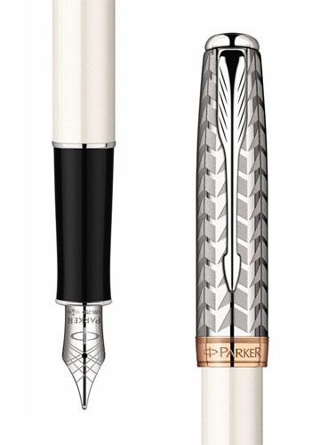 PARKER派克卓尔女性系列金镶玉白夹墨水笔