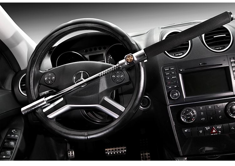 森虎汽车安全防盗伸缩式方向盘锁SF-381