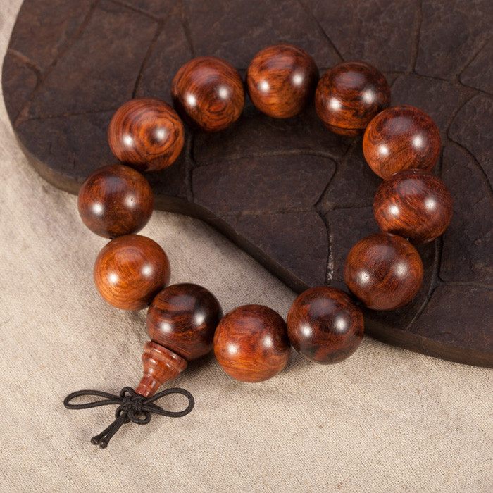 沐恩 天然正宗黄花梨手串20mm 行云流水 经典