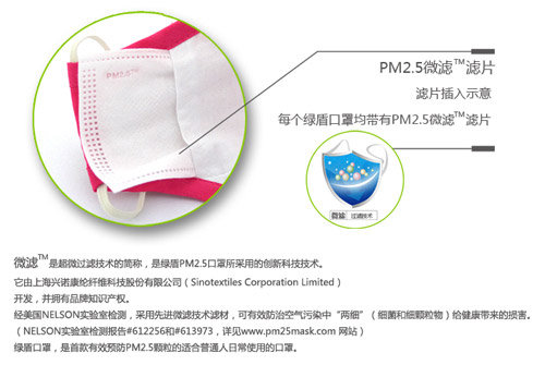 绿盾 PM2.5口罩微滤滤片成人4片装适用LMSF