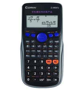 COMIX齐心 C-86ES 中台理科通函数计算器(12位)-办公用品-亚马逊