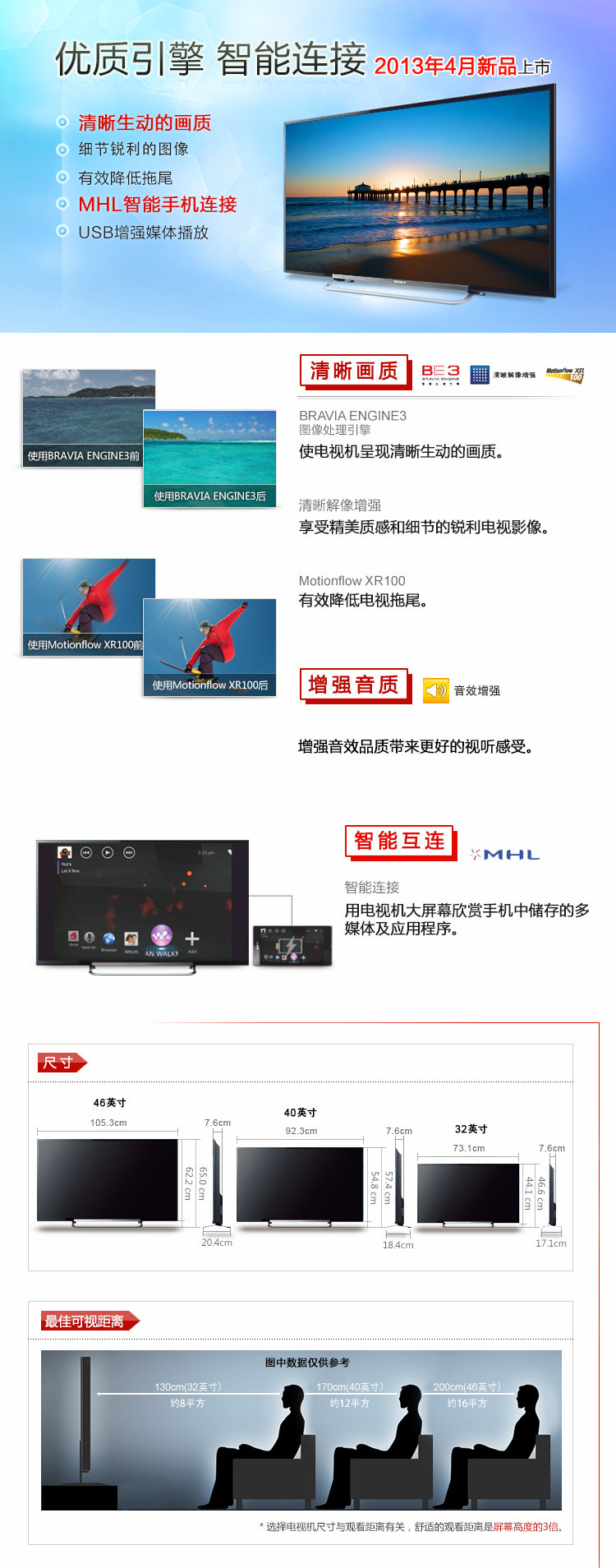 Sony 索尼KLV-32R426A 32英寸LED电视(此型