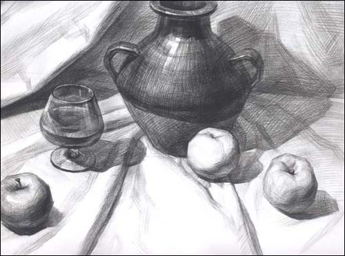 静物素描图片高清临摹