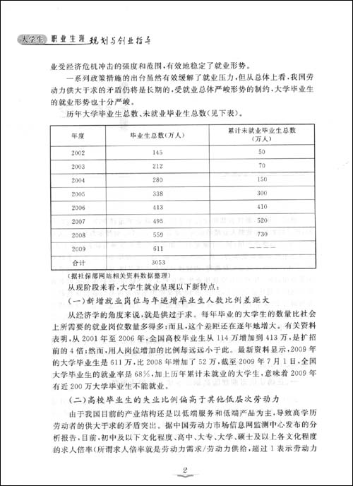 高职高专规划教材?大学生职业生涯规划与创业