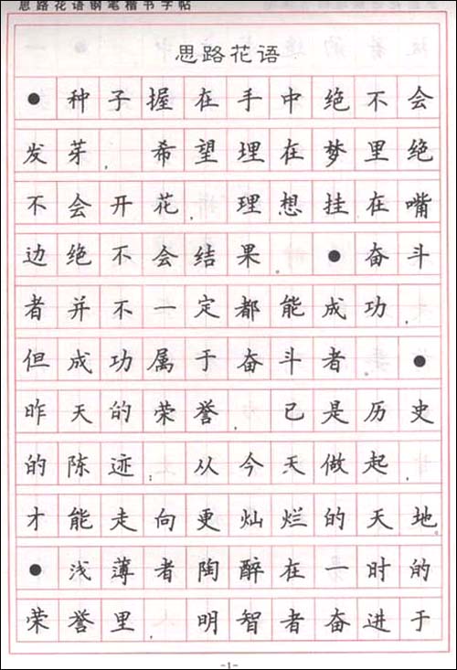 新课标硬笔书法思路花语钢笔楷书字帖\/刘佳尚