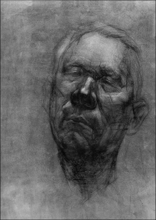 中国美术学院留院作品精选:基础篇素描头像骨