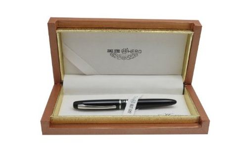 Hero 英雄 高级白夹钢笔101黑色-办公用品-亚马